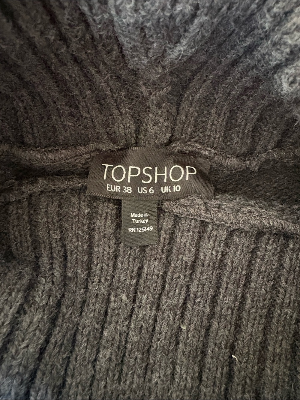 Charcoal Gray Turtleneck Sweater Dress - Picture 3 of 5